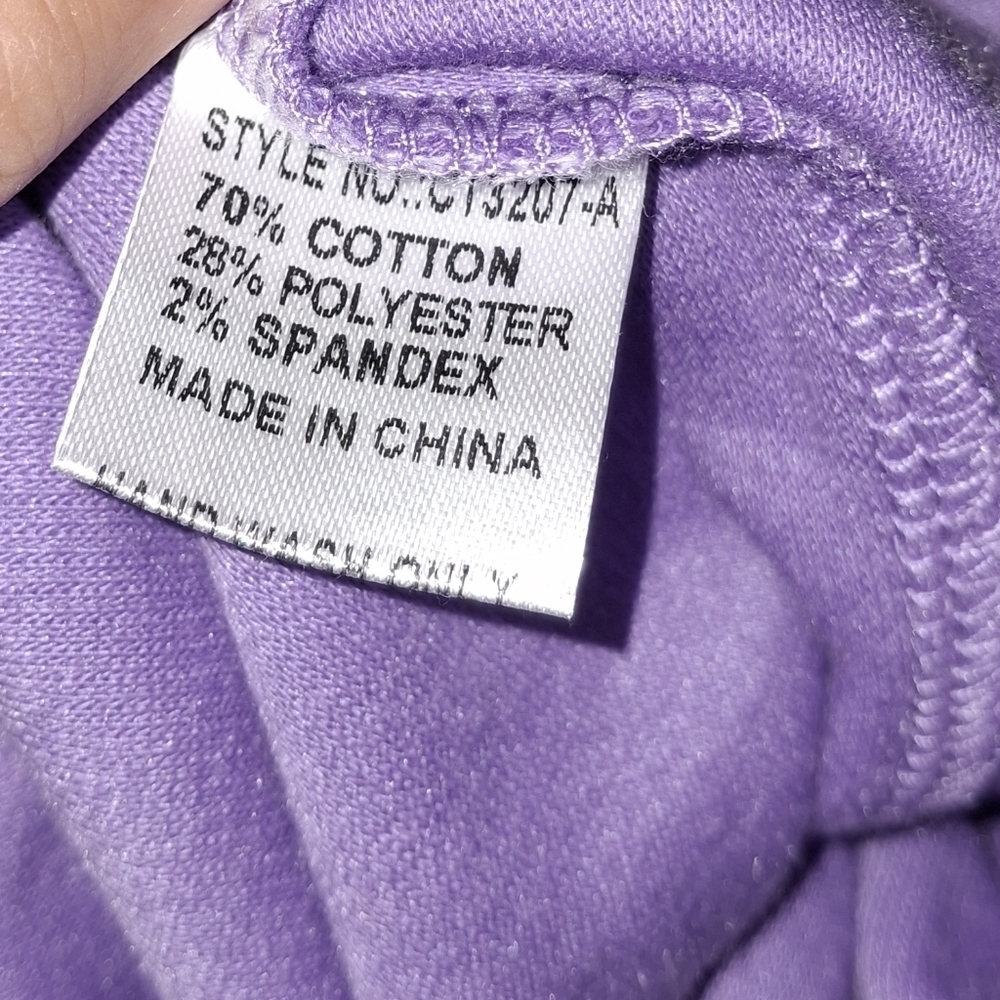 Purple Sleeveless Bodysuit- W Sz Small - Picture 6 of 6